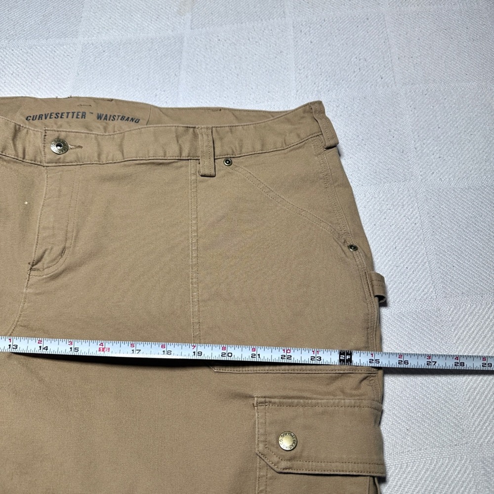 Duluth Trading Flex Fire Hose Cargo Pant Women 22Wx29 Curvesetter Workwear Brown - Picture 10 of 14